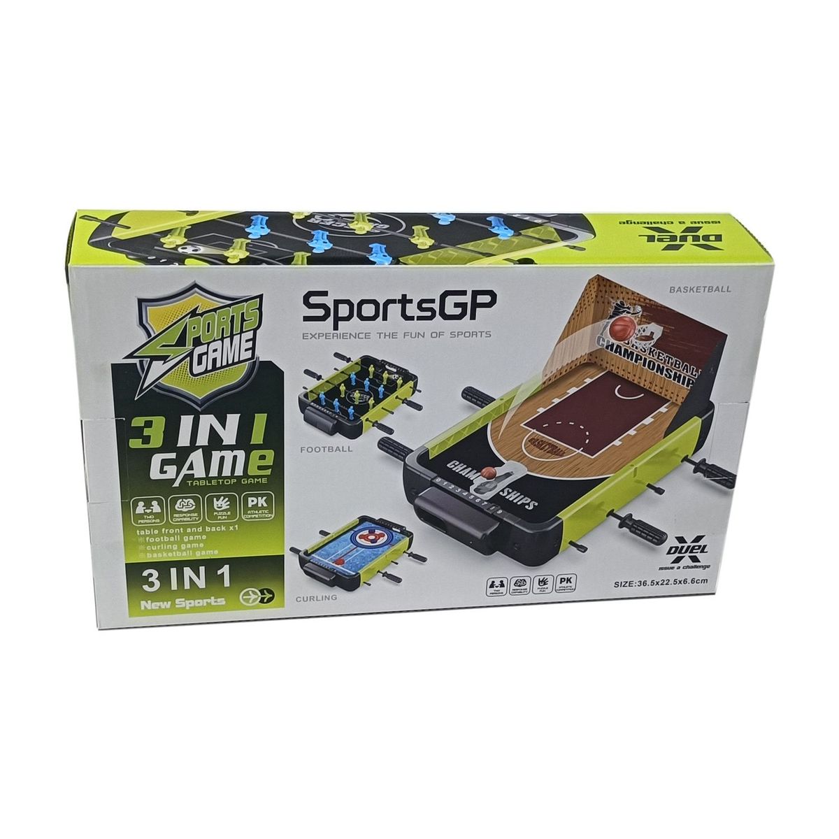 TOYNG - Juguete 3 En 1 Taca Taca, Basketbal Y Curling - Toyng