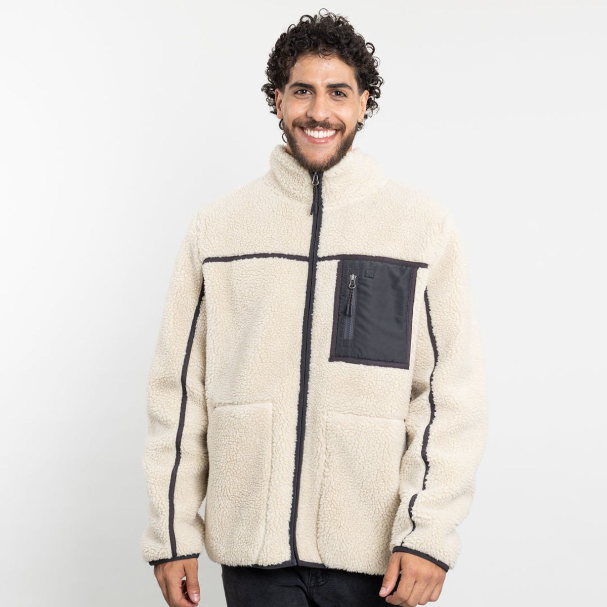 POLEMIC - Polerón Hombre Polar Sherpa forrado bonded Bicolor Polemic