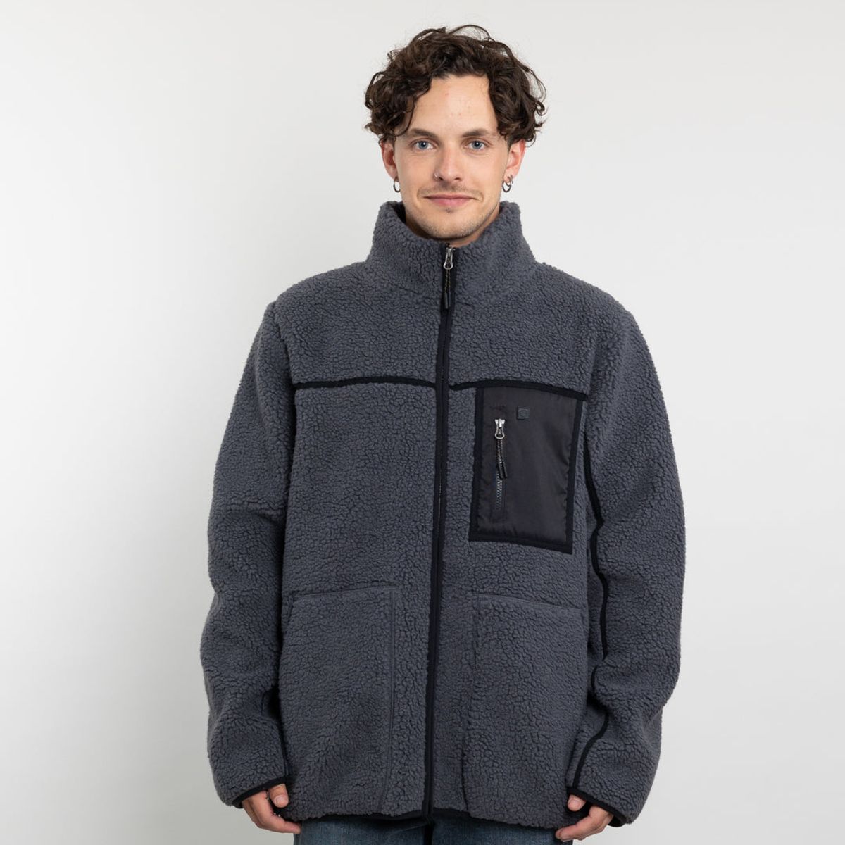 POLEMIC - Polerón Hombre Polar Sherpa forrado bonded Bicolor Polemic