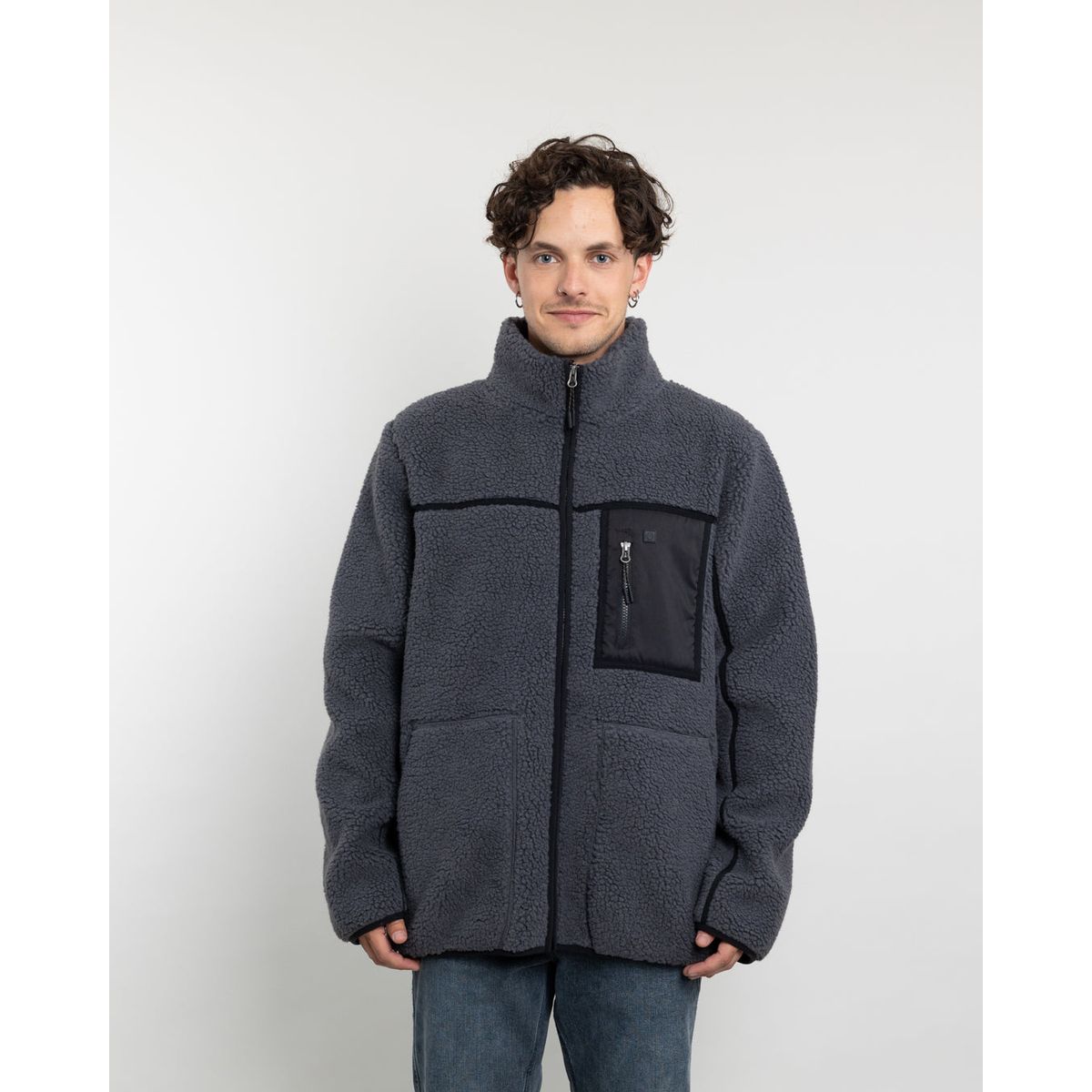 POLEMIC - Polerón Hombre Polar Sherpa forrado bonded Bicolor Polemic