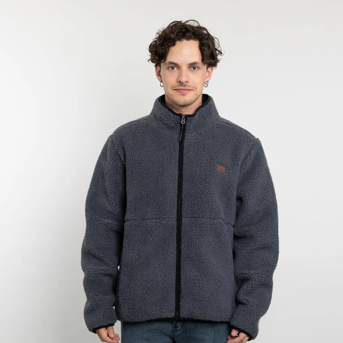 POLEMIC - Polerón Hombre Polar Sherpa forrado bonded sin gorro Polemic