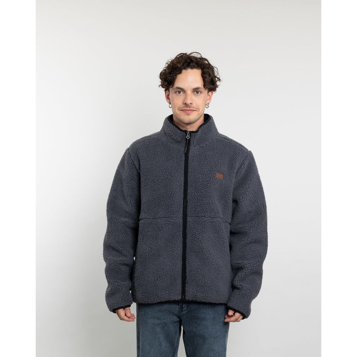 POLEMIC - Polerón Hombre Polar Sherpa forrado bonded sin gorro Polemic