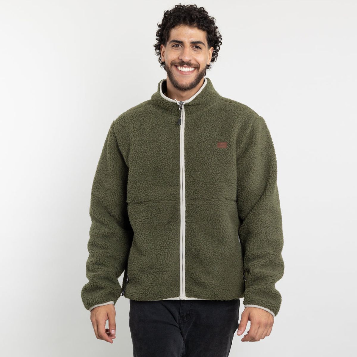 POLEMIC - Polerón Hombre Polar Sherpa forrado bonded sin gorro Polemic