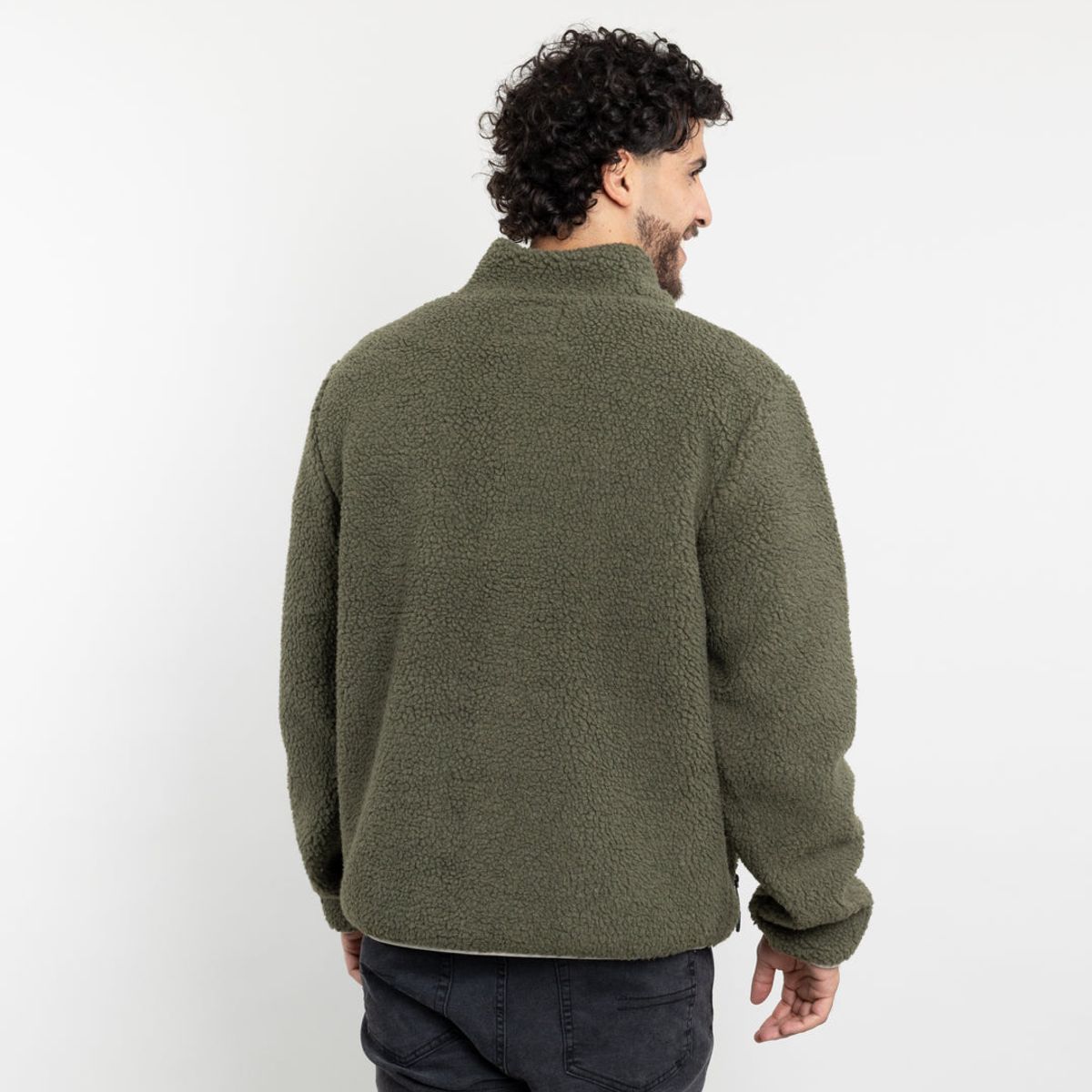 POLEMIC - Polerón Hombre Polar Sherpa forrado bonded sin gorro Polemic