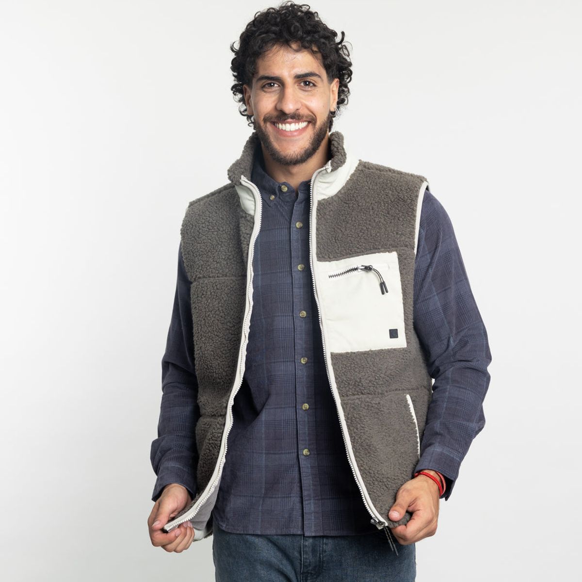 POLEMIC - Polerón Hombre Polar sin mangas Sherpa forrado Bonded Polemic