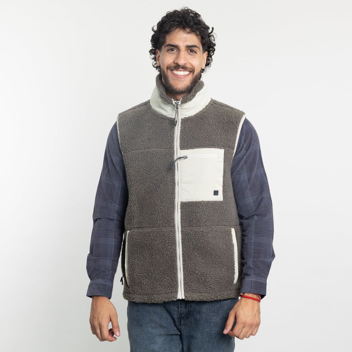 POLEMIC - Polerón Hombre Polar sin mangas Sherpa forrado Bonded Polemic