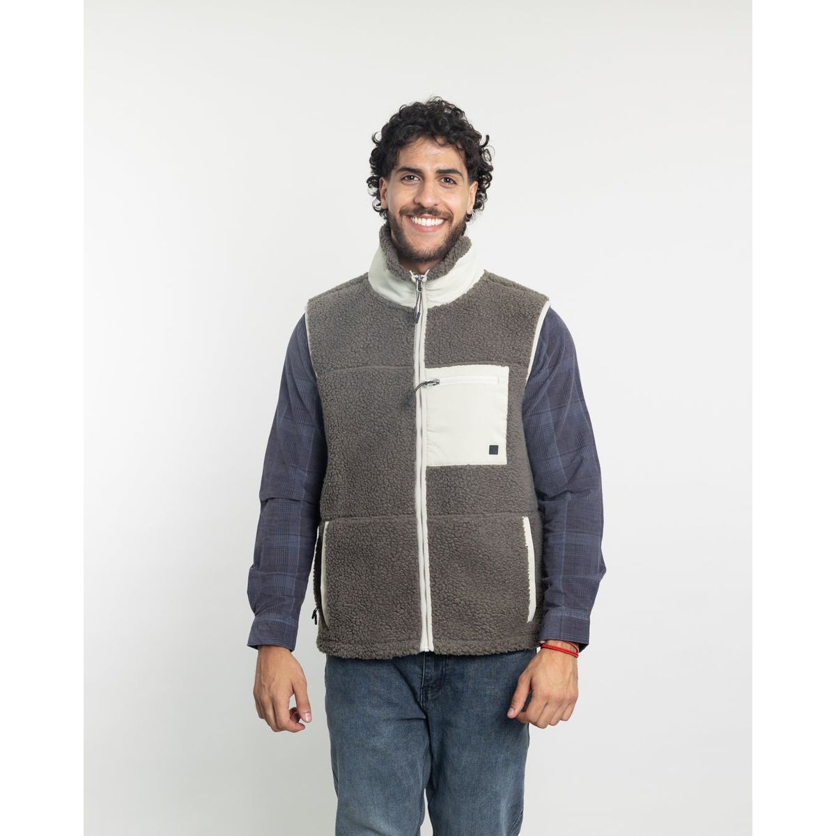 POLEMIC - Polerón Hombre Polar sin mangas Sherpa forrado Bonded Polemic
