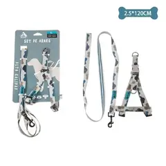 GENERICO - Set de arnés y correa de nylon con diseño de nubes 25mm x120cm