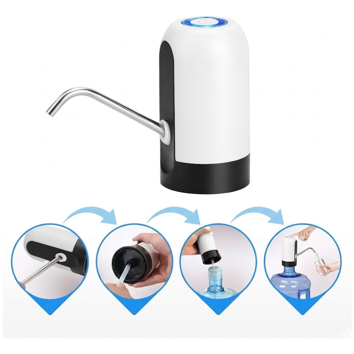 GENERICO - Dispensador de agua eléctrico y recargable