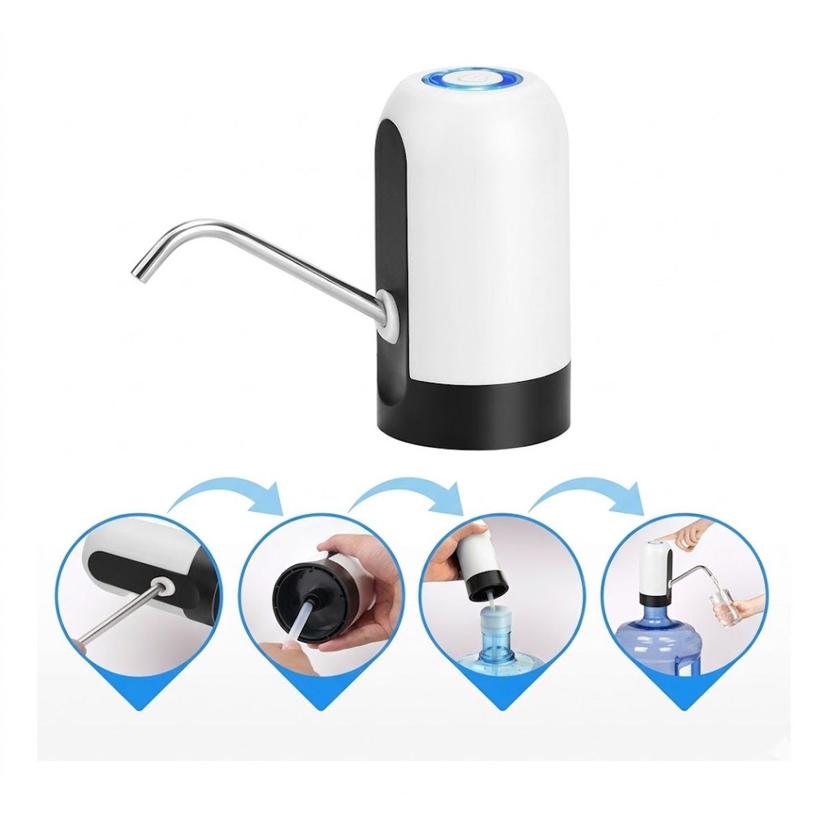 GENERICO - Dispensador de agua eléctrico y recargable