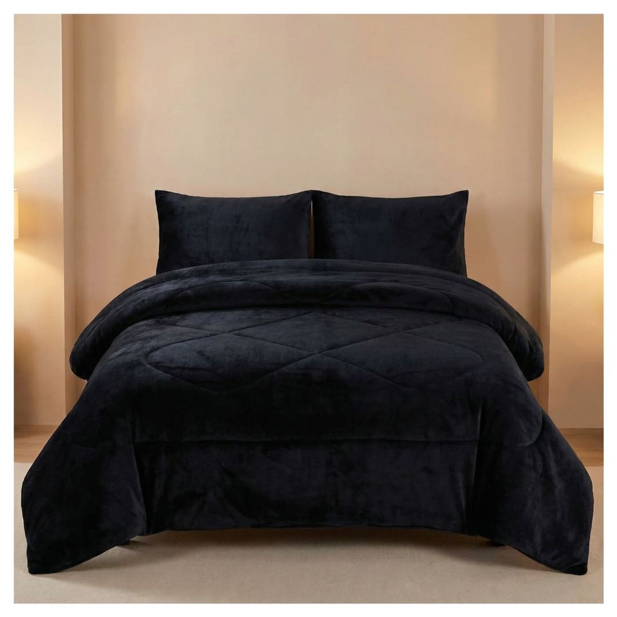 GENERICO - Cobertor Chiporro Invierno 1.5 Plazas - Negro S001