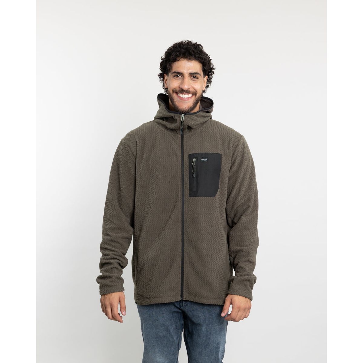 POLEMIC - Polerón Hombre Micropolar Invierno con gorro Polemic