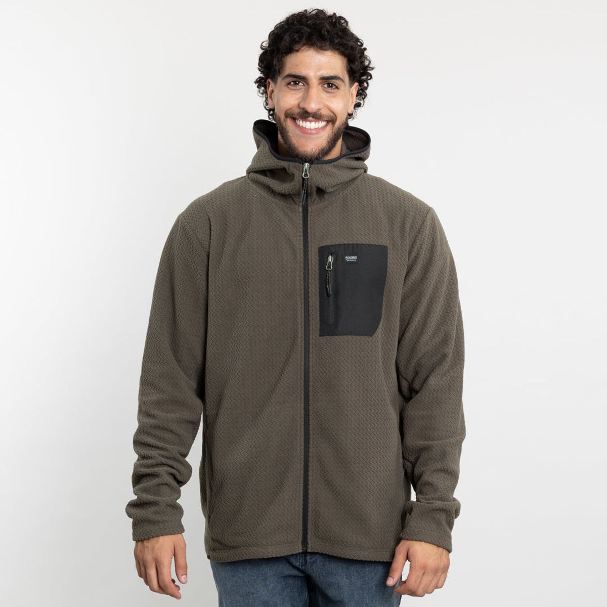 POLEMIC - Polerón Hombre Micropolar Invierno con gorro Polemic