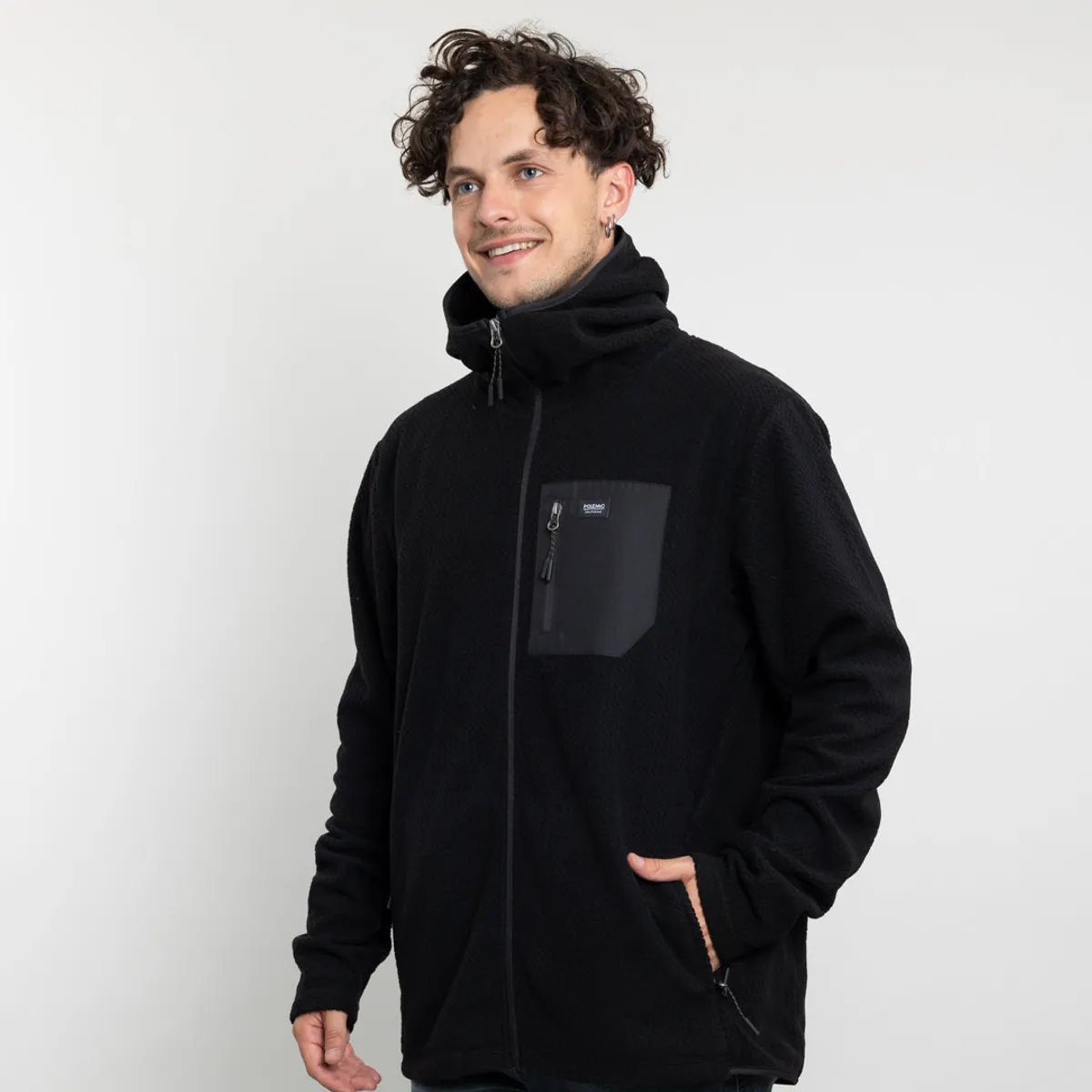 POLEMIC - Polerón Hombre Micropolar Invierno con gorro Polemic