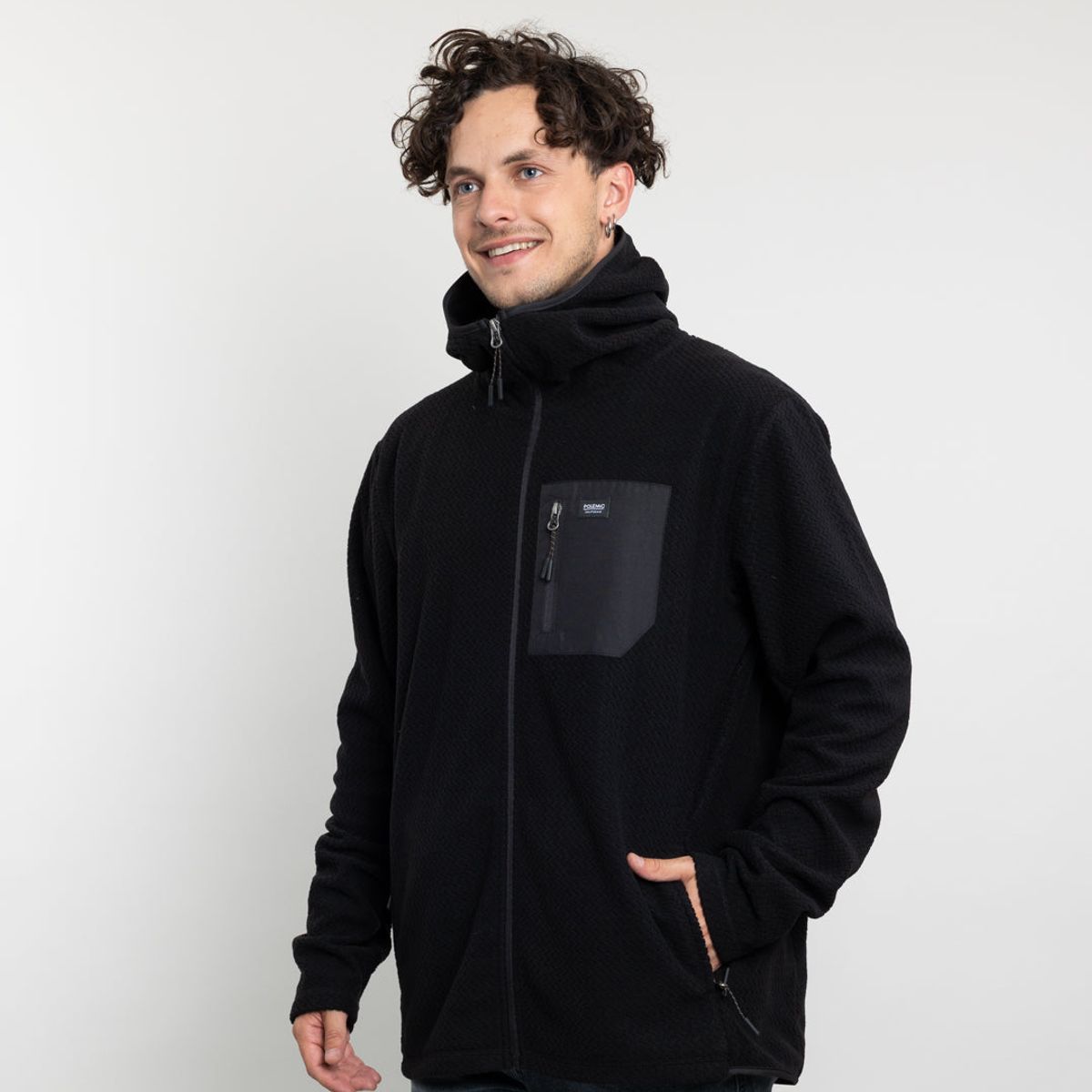 POLEMIC - Polerón Hombre Micropolar Invierno con gorro Polemic