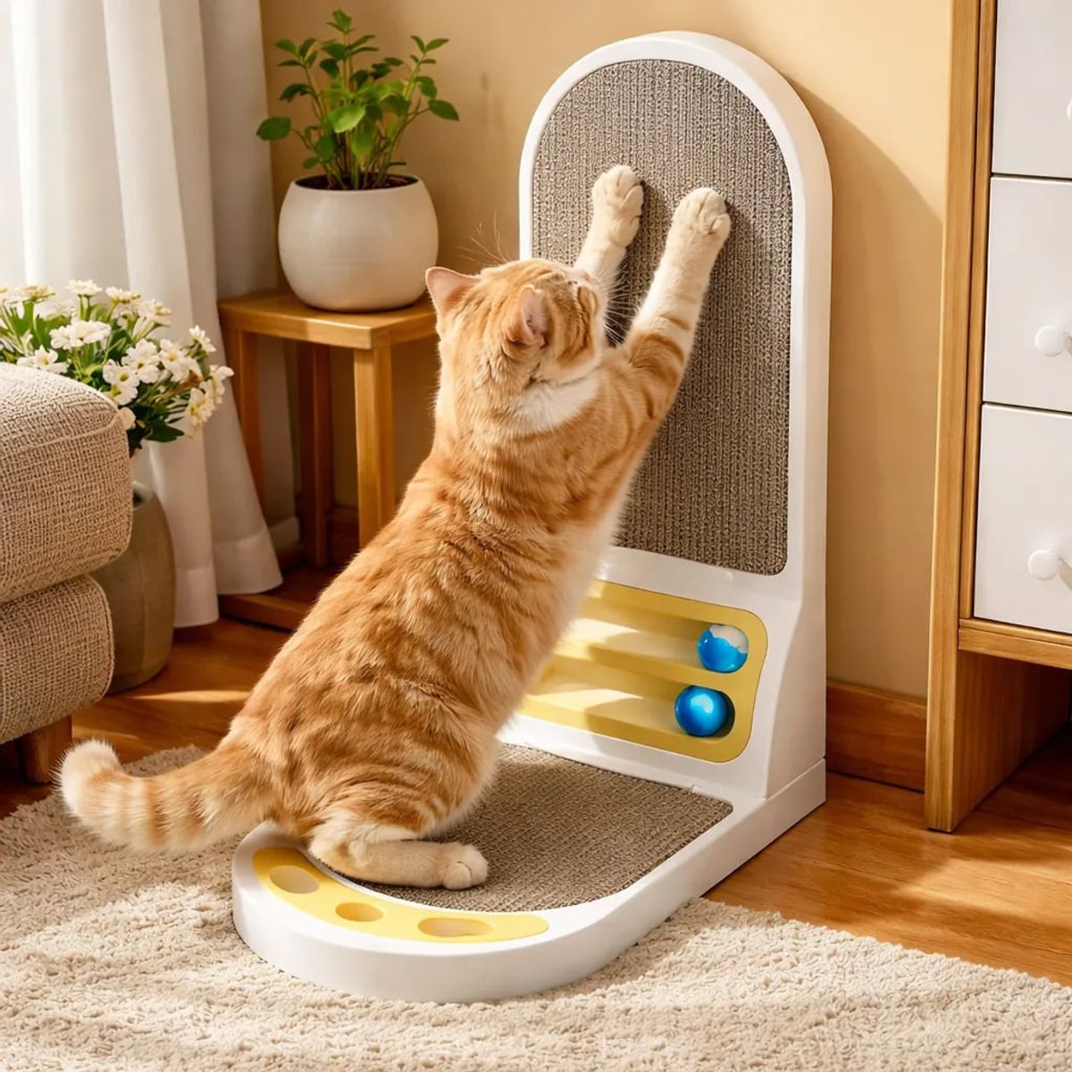 GENERICO - Rascador Vertical Interactivo Para Gatos Con Pelotas