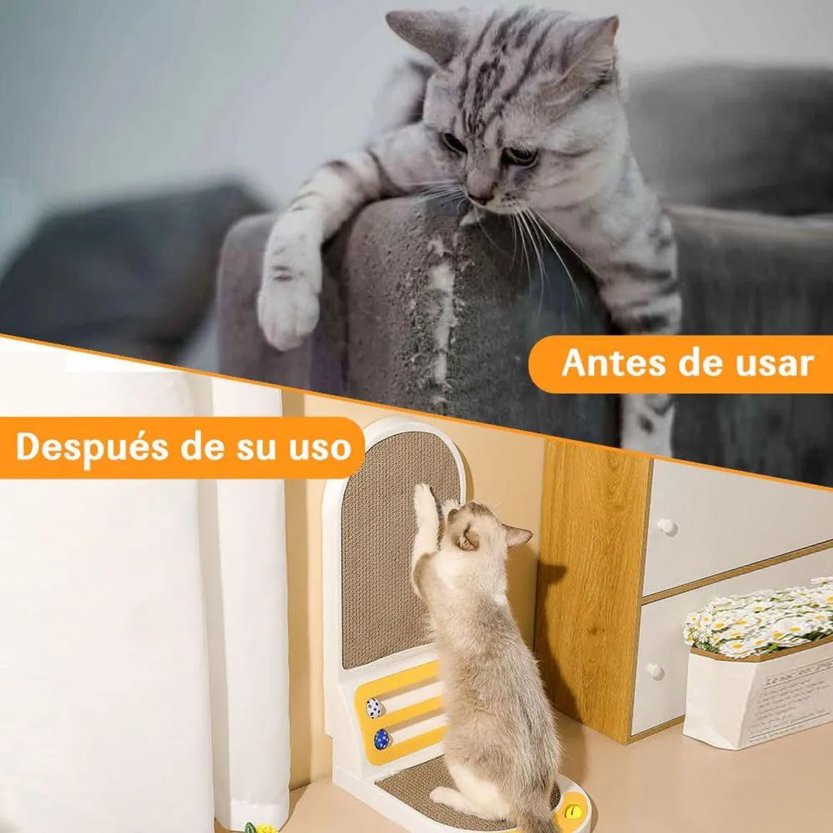 GENERICO - Rascador Vertical Interactivo Para Gatos Con Pelotas