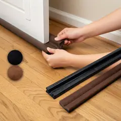 MOVI - Burlete Bajo Puerta Aislante Térmico y Acústico Marrón - Sello Inferior Anti Frío, Polvo y Ruido