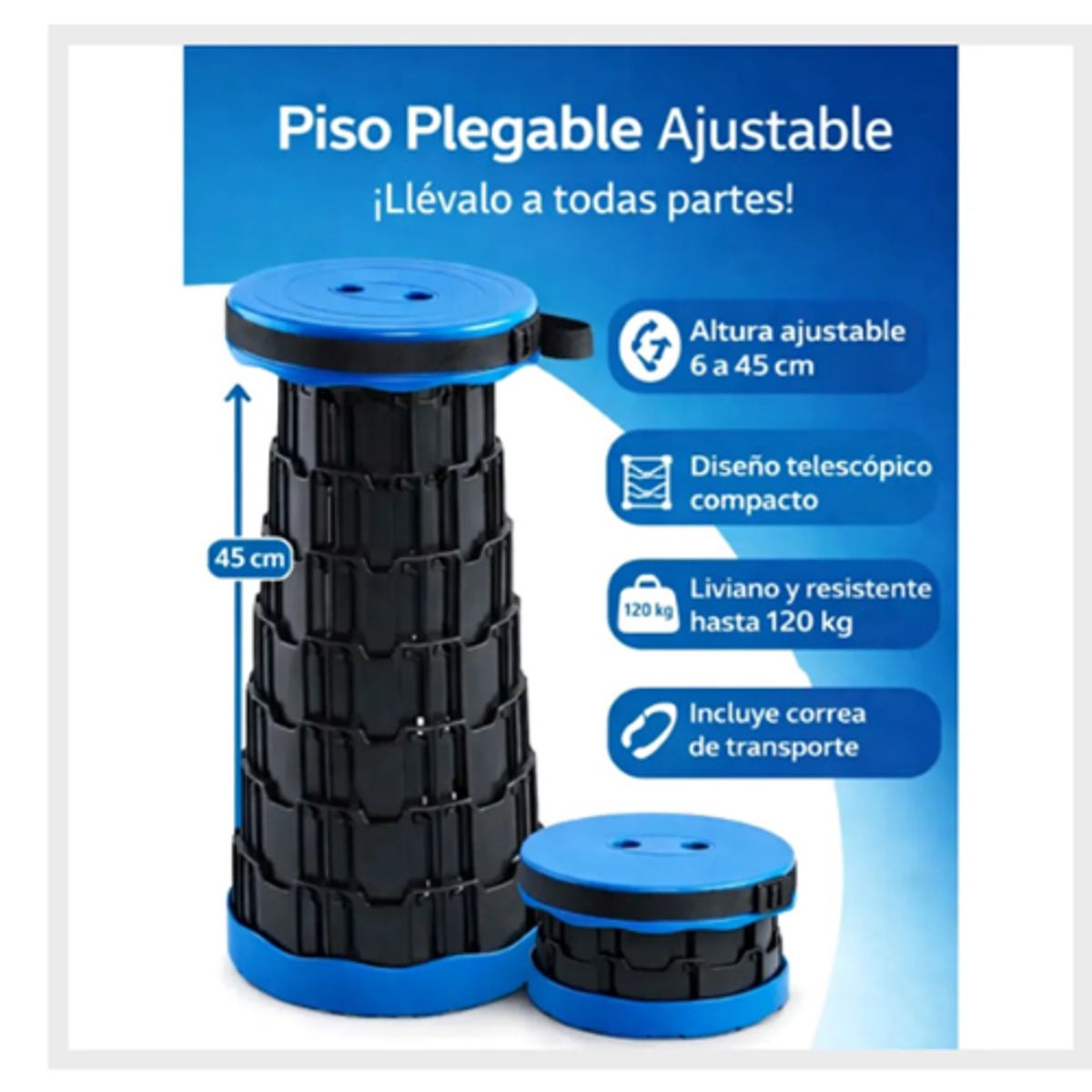 MOVI - Piso plegable altura ajustable- Llévalo donde quieras