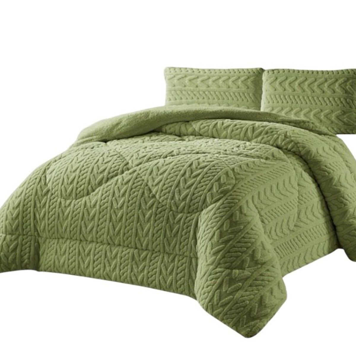 GENERICO - COBERTOR DE INVIERNO KING UNICOLOR TEXTURIZADO CON CHIPORRO  QUITA FRIOTF