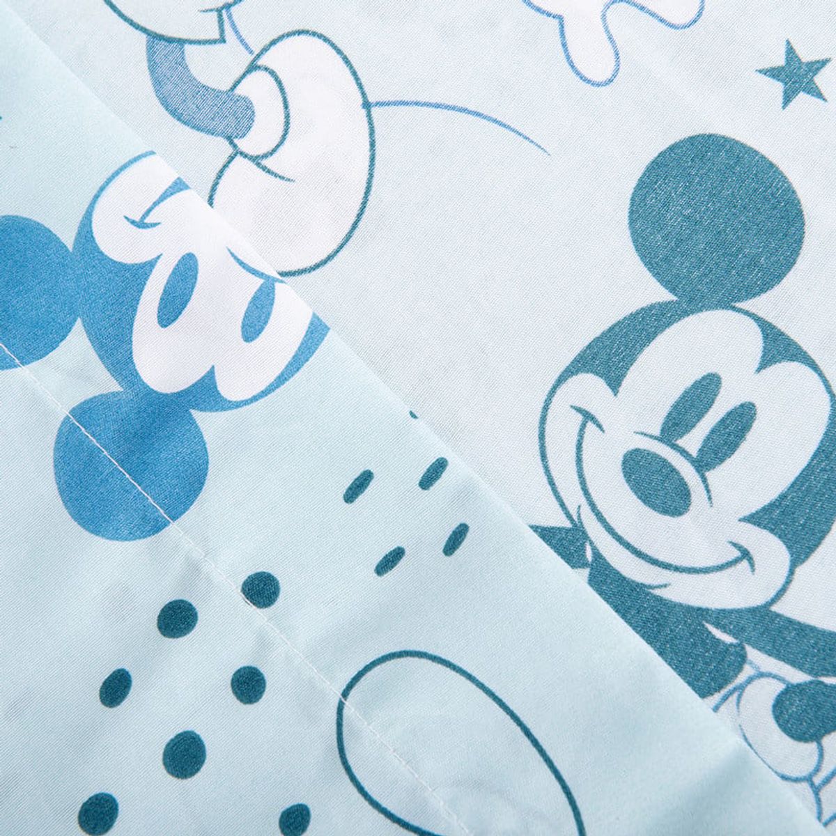 MASHINI - SABANAS MICROFIBRA MICKEY MOUSE CELESTE 1.5 PLAZAS