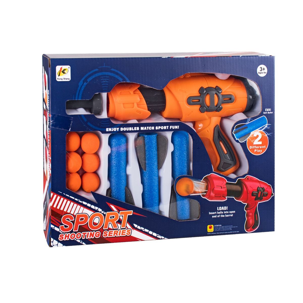 TOYNG - Juguete Set Pistola, 6 Pelotas Y 3 Lanzadores - Toyng