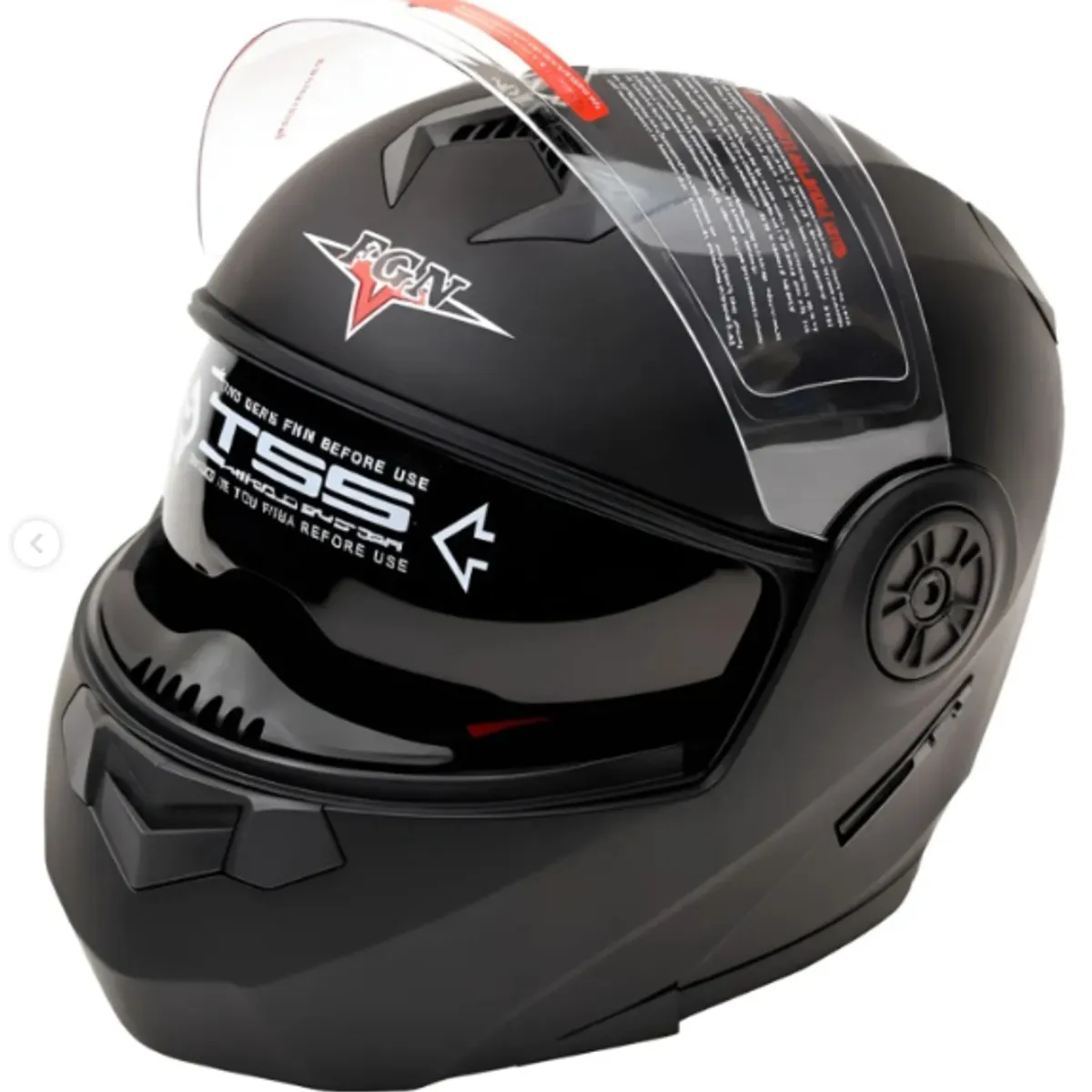 GENERICO - Casco Abatible Fgn Visor Interno Polarizado Seguridad Moto