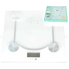 GENERICO - Balanza Digital Vidrio Templado 180 Kg Pantalla 4 Dígitos Blanco