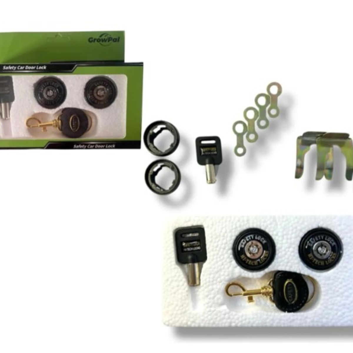 GENERICO - Chapas Para Autos De Seguridad Universal Kit 4 Chapas