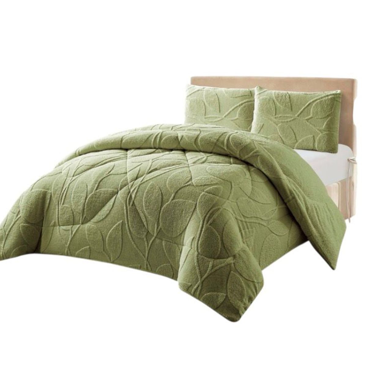 GENERICO - COBERTOR DE INVIERNO KING UNICOLOR TEXTURIZADO CON CHIPORRO  QUITA FRIOTF