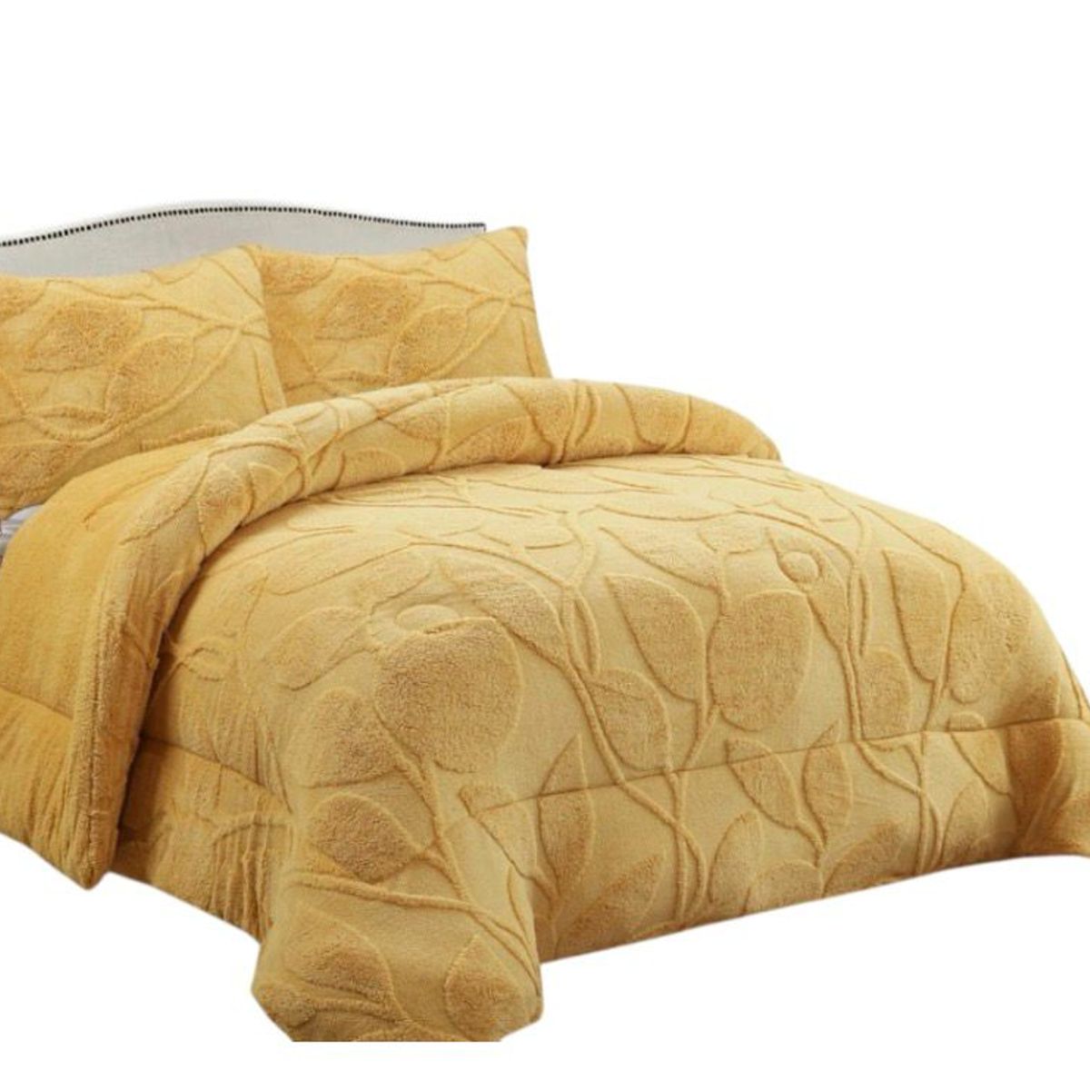 GENERICO - COBERTOR DE INVIERNO KING UNICOLOR TEXTURIZADO CON CHIPORRO  QUITA FRIOTF