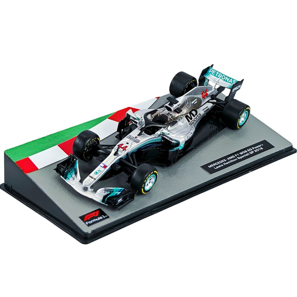 FORMULA 1 - Auto Formula 1 Mercedes W09 EQ GP España 2018 #44 Lewis Hamilton Caja Acrilica Altaya 1:43