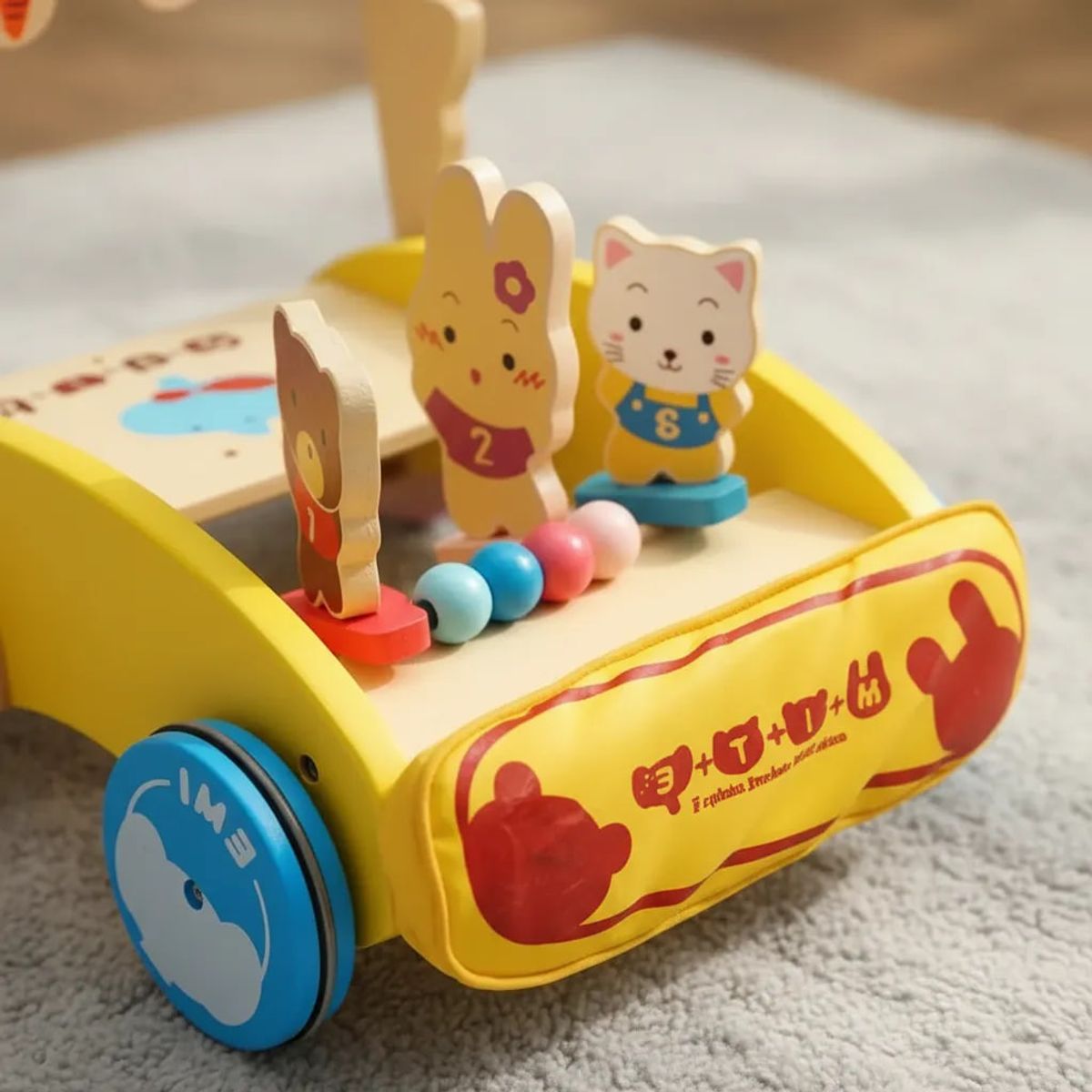GENERICO - Caminador De Madera Didáctico Para Bebé Animales Madera