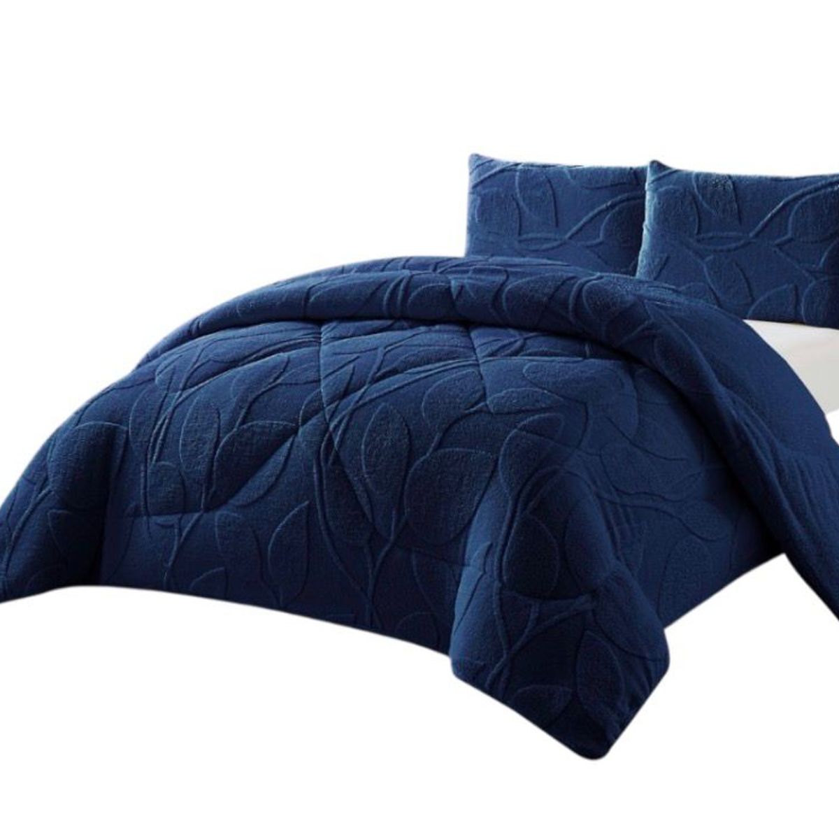 GENERICO - COBERTOR DE INVIERNO KING UNICOLOR TEXTURIZADO CON CHIPORRO  QUITA FRIOTF