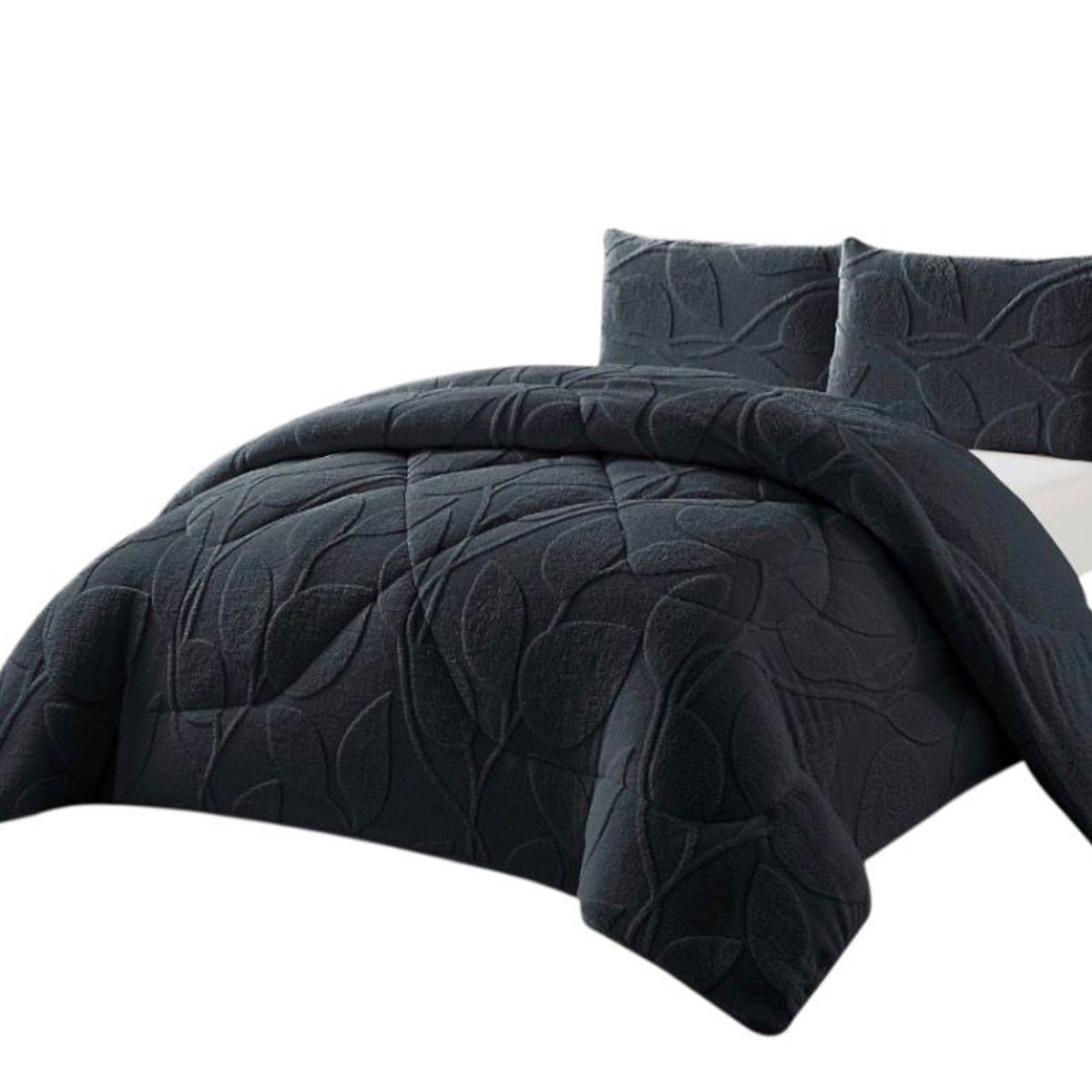 GENERICO - COBERTOR DE INVIERNO KING UNICOLOR TEXTURIZADO CON CHIPORRO  QUITA FRIOTF
