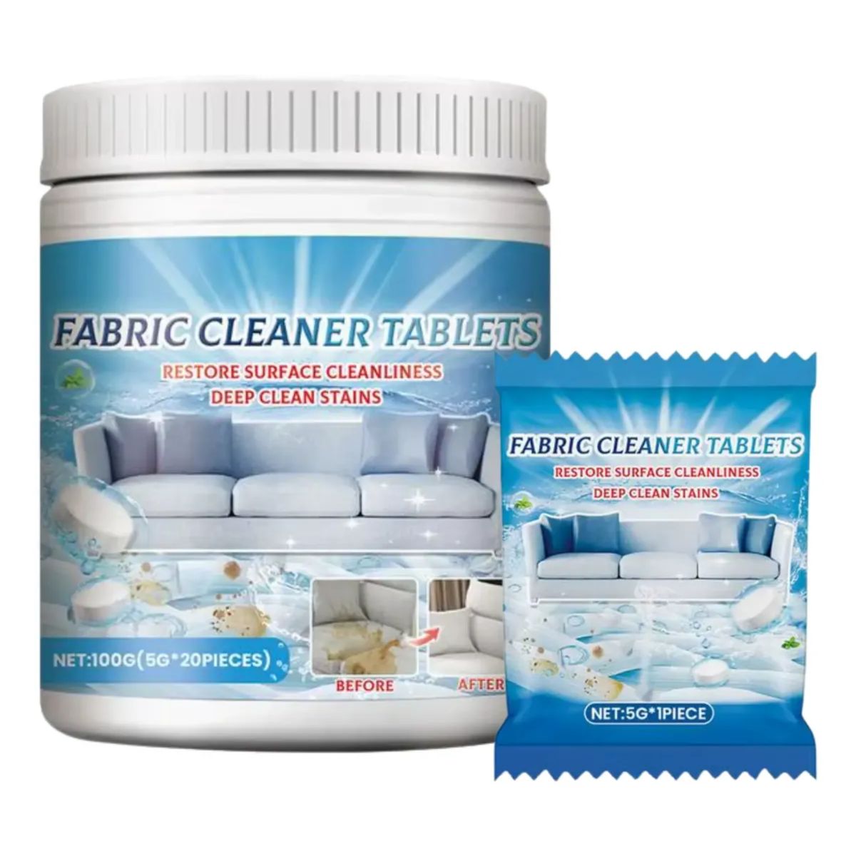 GENERICO - Pastillas Limpiadoras Para Sofás De Tela Multiusos Limpiador