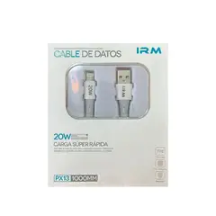 IRM - Cable Datos Carga 1m Px13 Blanco Con Entrada Usb Salida Usb Tipo C