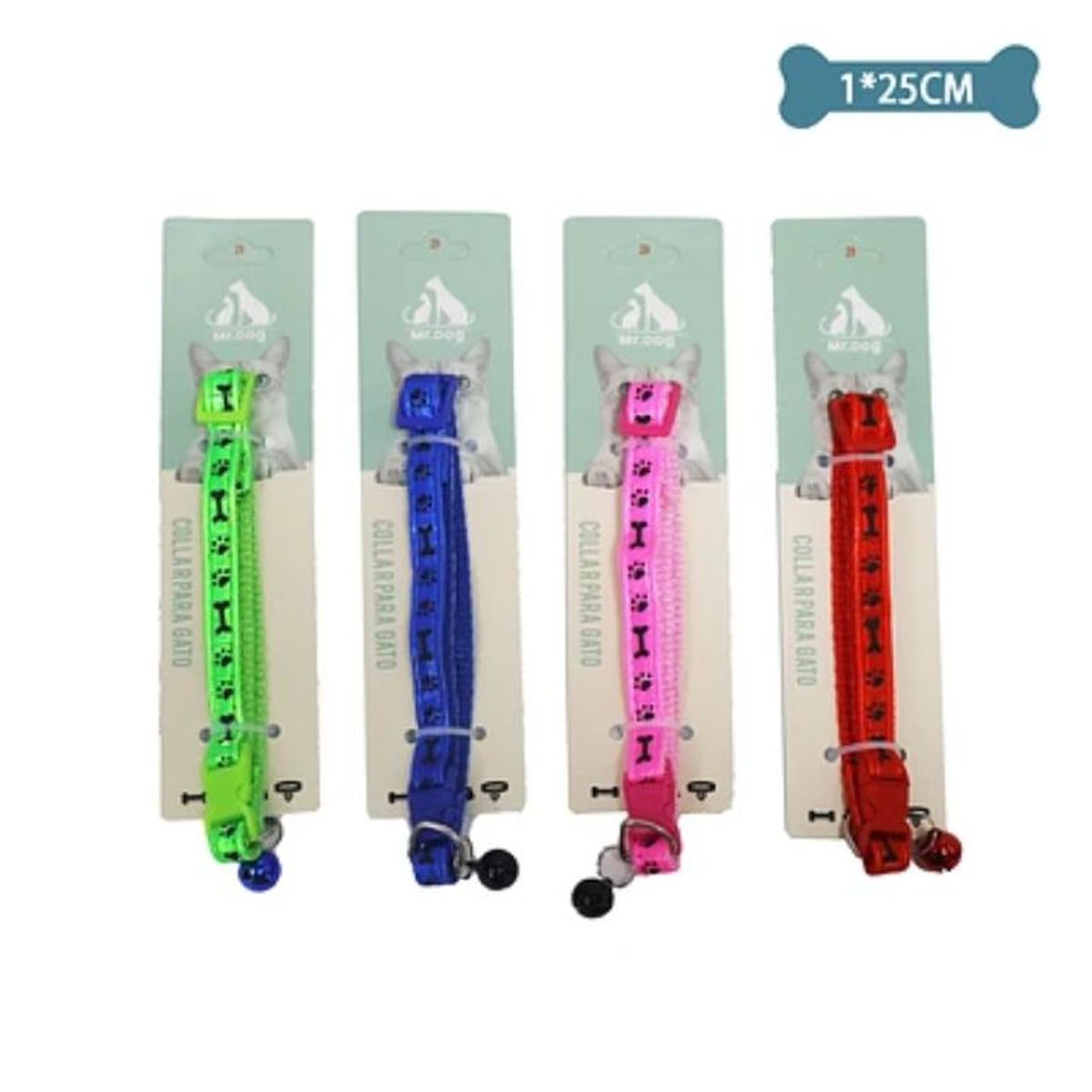GENERICO - Collar fluorescente para gato Color Aleatorio 1x25cm