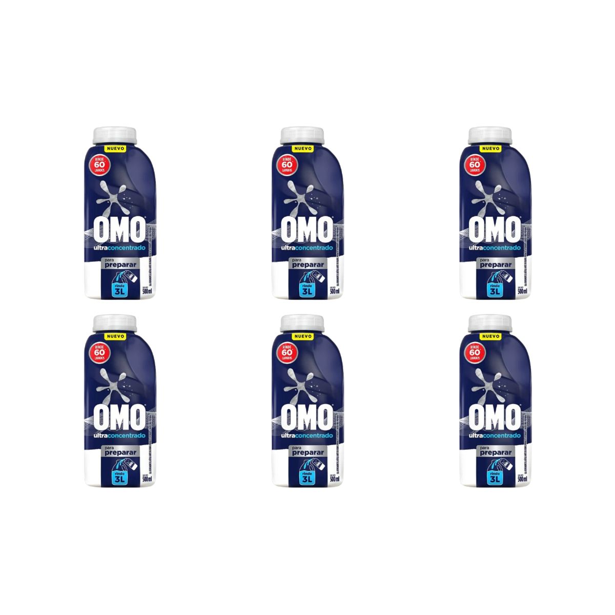 OMO - PACK 6 DETERGENTE CONCENTRADO OMO 500ML