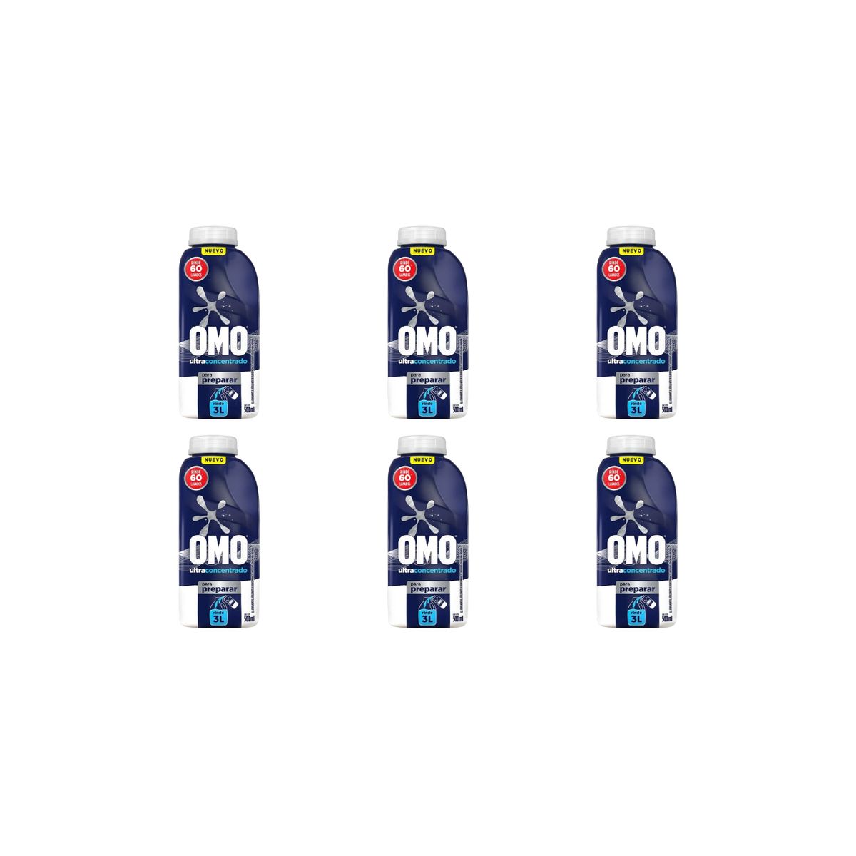 OMO - PACK 6 DETERGENTE CONCENTRADO OMO 500ML