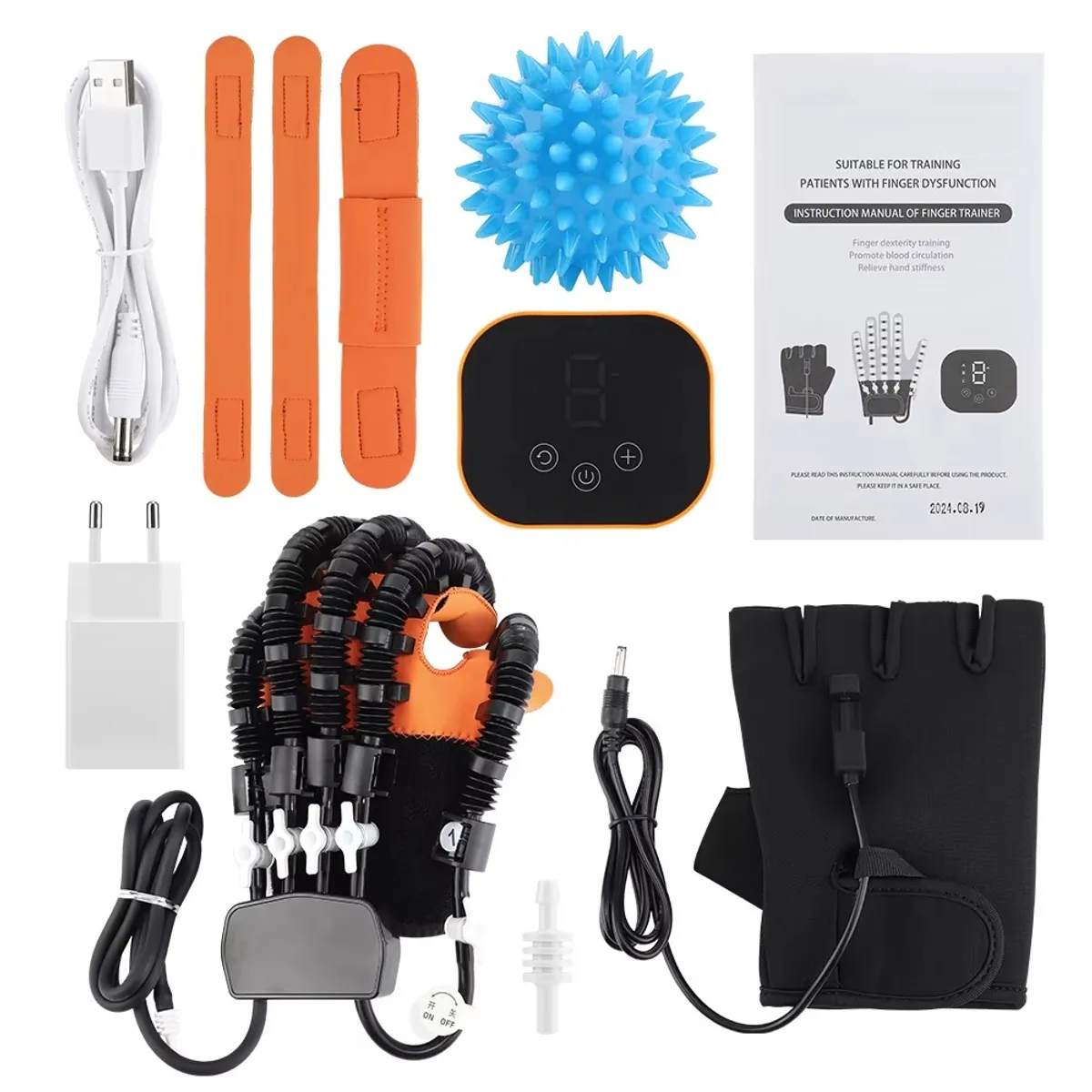 GENERICO - Guantes De Robot De Rehabilitación Izquierda O L Naranja