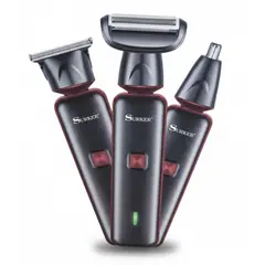 GENERICO - Afeitadora Hombre 3en1 Recargable Barba Nariz Surker Sk-1200