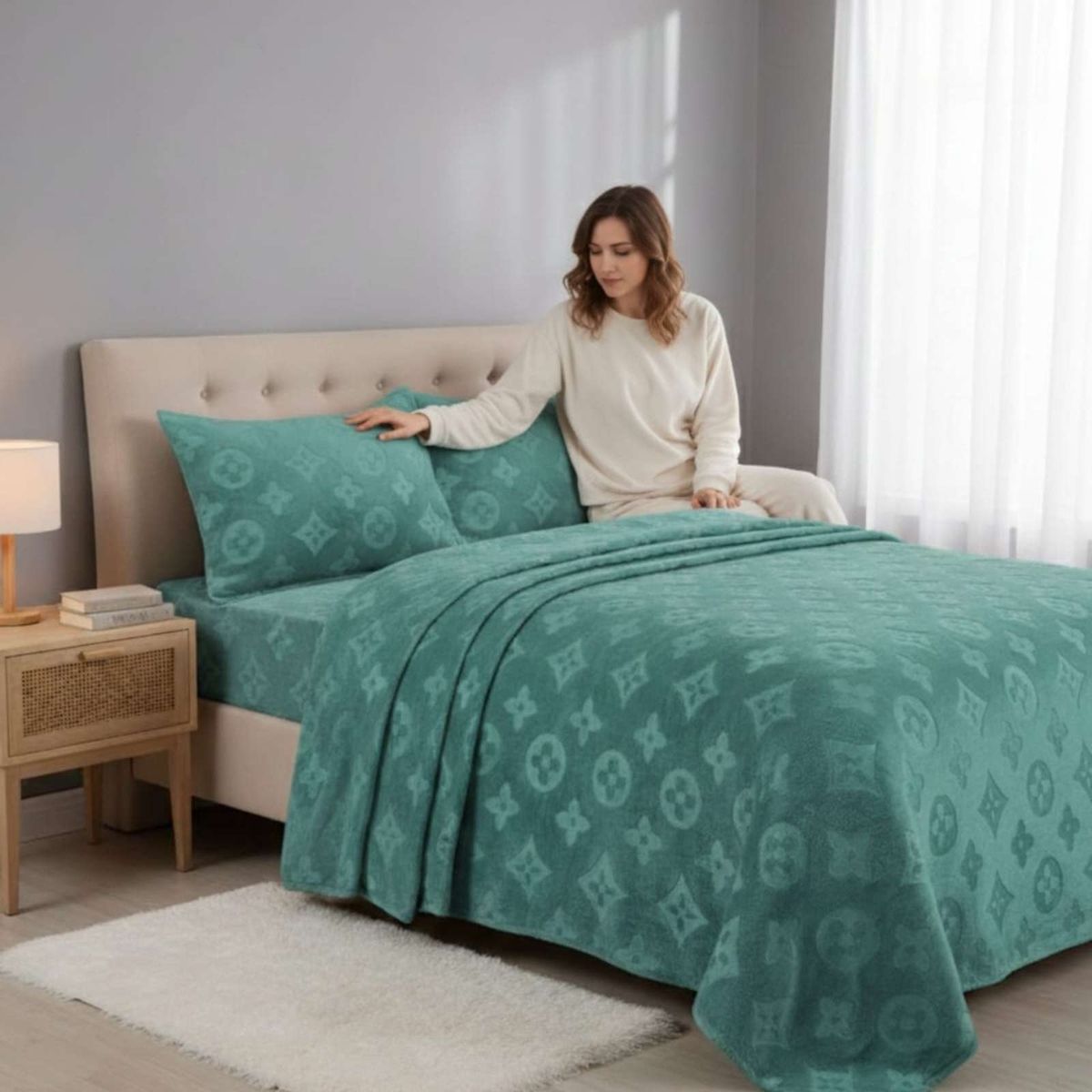 GENERICO - Sabanas Polar Plush Plaza y Media Termicas Invierno Ultra Suave