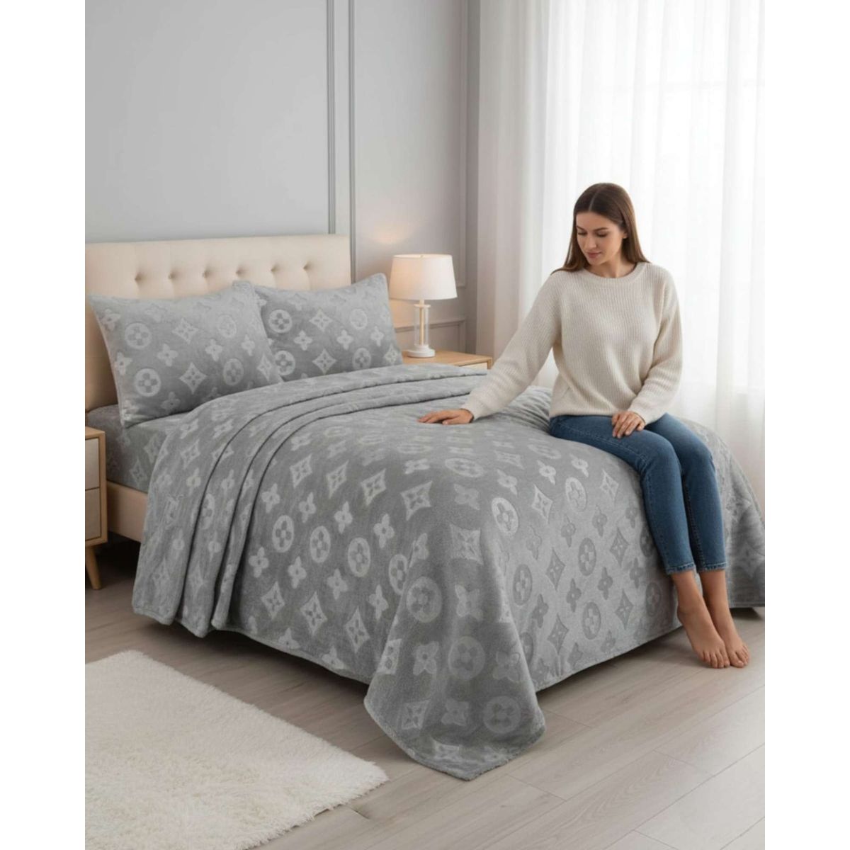 GENERICO - Sabanas Polar Plush 2 Plazas Termicas Invierno Ultra Suave