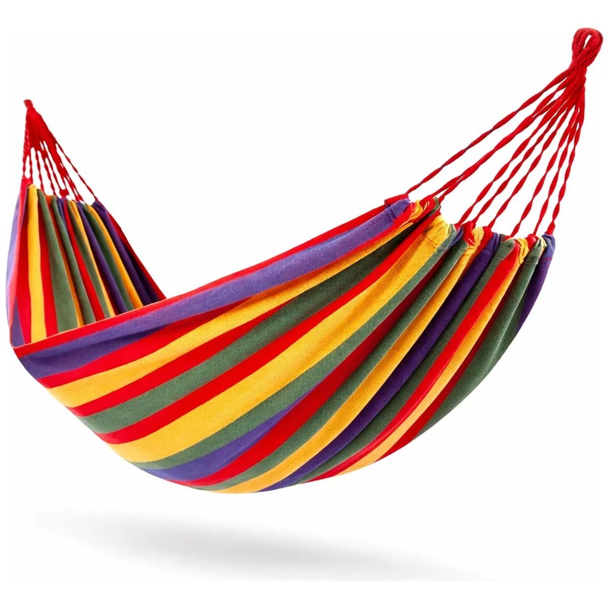 GENERICO - Columpio Colgante Multicolor Exterior Camping Playa Viaje Rojo Brillante Tonalidad Intensa Tela