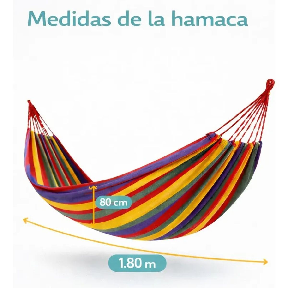 GENERICO - Columpio Colgante Multicolor Exterior Camping Playa Viaje Rojo Brillante Tonalidad Intensa Tela