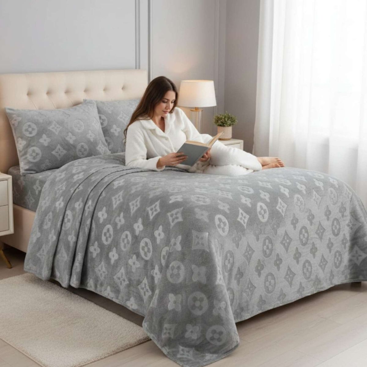 GENERICO - Sabanas Plaza y media de Polar Plush Invierno y Suavidad Premium