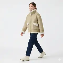 KIBOU - Chaqueta Invierno Niña Forrada Chiporro Abrigo Térmico