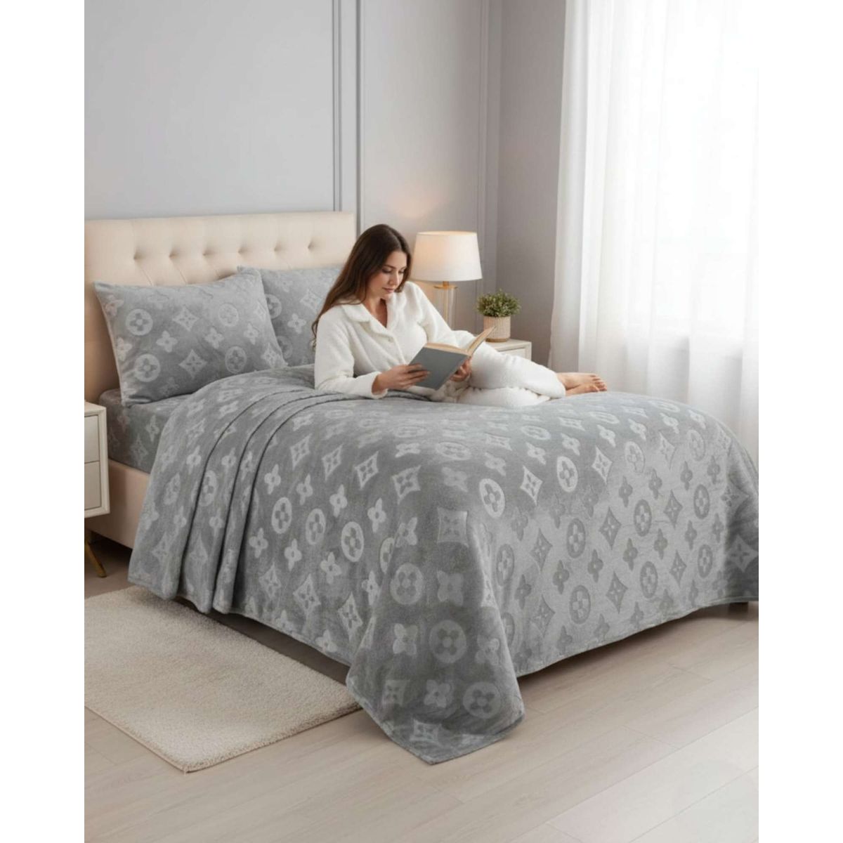 GENERICO - Sabanas 2 Plazas de Polar Plush Invierno y Suavidad Premium