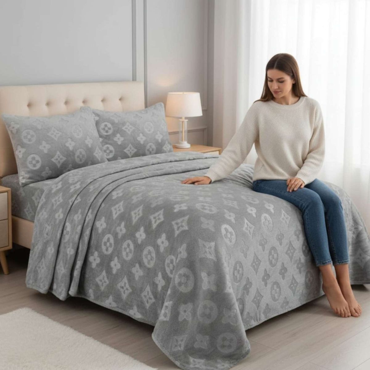 GENERICO - Sabanas 2 Plazas de Polar Plush Invierno y Suavidad Premium